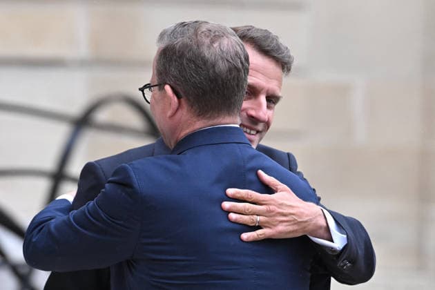 Emmanuel Macron welcomes Petteri Orpo at the Elysee FA French President Emmanuel Macron welcomes Prime Minister of the Republic of Finland Petteri Orpo at the Elysee Palace in Paris on June 3, 2026. Photo by Firas Abdullah ABACAPRESS.COM Paris Ile-de-France France  Copyright: xAbdullahxFiras ABACAx