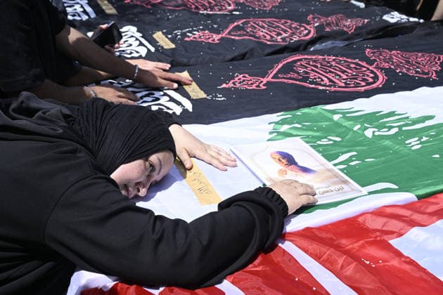 Funeral ceremony held in Wardaniyeh for a family of six WARDANIYEH, LEBANON - JUNE 3: People attend a funeral ceremony held for a family of six, consisting of a father, mother, and four children, who lost their lives in an Israeli strike on the town of Al-Mariwaniyeh, in Wardaniyeh, southern Lebanon, on June 3, 2026. Houssam Shbaro Anadolu Wardaniyeh Lebanon. Editorial use only. Please get in touch for any other usage.  Copyright: x2026xAnadoluxHoussamxShbarox