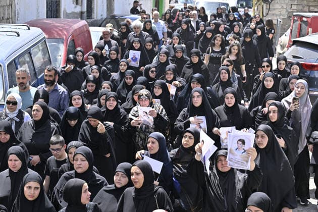 Funeral ceremony held in Wardaniyeh for a family of six WARDANIYEH, LEBANON - JUNE 3: People attend a funeral ceremony held for a family of six, consisting of a father, mother, and four children, who lost their lives in an Israeli strike on the town of Al-Mariwaniyeh, in Wardaniyeh, southern Lebanon, on June 3, 2026. Houssam Shbaro Anadolu Wardaniyeh Lebanon. Editorial use only. Please get in touch for any other usage.  Copyright: x2026xAnadoluxHoussamxShbarox