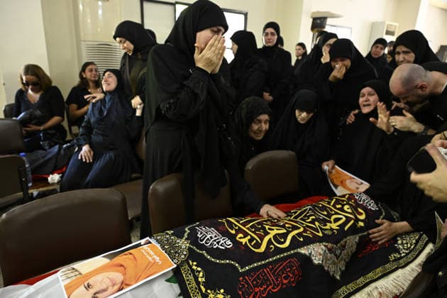 Funeral ceremony held in Wardaniyeh for a family of six WARDANIYEH, LEBANON - JUNE 3: People attend a funeral ceremony held for a family of six, consisting of a father, mother, and four children, who lost their lives in an Israeli strike on the town of Al-Mariwaniyeh, in Wardaniyeh, southern Lebanon, on June 3, 2026. Houssam Shbaro Anadolu Wardaniyeh Lebanon. Editorial use only. Please get in touch for any other usage.  Copyright: x2026xAnadoluxHoussamxShbarox