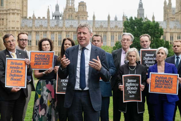 June 3, 2026, London, England, United Kingdom: Liberal Democrat Defence Spokesperson JAMES MACCLEARY speaks during a Liberal Democrat rally in Westminster calling on the Government to publish the delayed Defence Investment Plan and back proposals for Defence Bonds, following the anniversary of the Strategic Defence Review s publication. London United Kingdom - ZUMAk172 20260603_zip_k172_021 Copyright: xThomasxKrychx