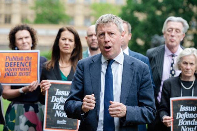 June 3, 2026, London, England, United Kingdom: Liberal Democrat Defence Spokesperson JAMES MACCLEARY speaks during a Liberal Democrat rally in Westminster calling on the Government to publish the delayed Defence Investment Plan and back proposals for Defence Bonds, following the anniversary of the Strategic Defence Review s publication. London United Kingdom - ZUMAk172 20260603_zip_k172_022 Copyright: xThomasxKrychx