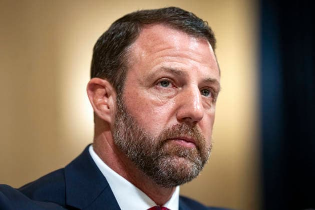 Secretary of the Department of Homeland Security (DHS) Markwayne Mullin looks on during a House Homeland Security Committee hearing on the fiscal year 2027 budget request for DHS in the Canon House Office Building near the U.S. Capitol in Washington, DC on Wednesday, June 3, 2026.  WAP20260603495 BONNIExCASH