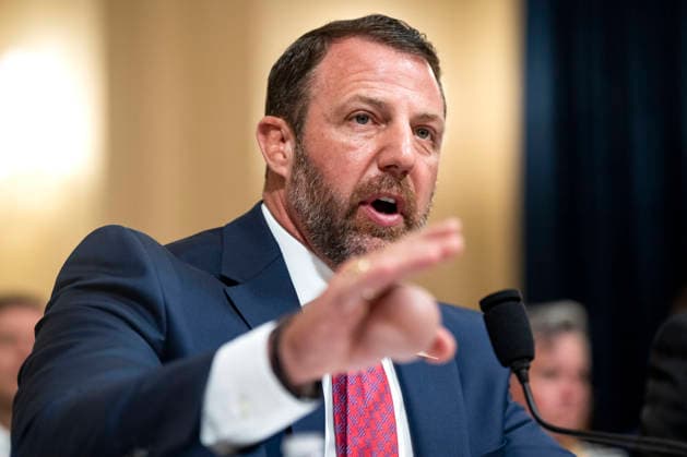Secretary of the Department of Homeland Security (DHS) Markwayne Mullin speaks during a House Homeland Security Committee hearing on the fiscal year 2027 budget request for DHS in the Canon House Office Building near the U.S. Capitol in Washington, DC on Wednesday, June 3, 2026.  WAP20260603502 BONNIExCASH