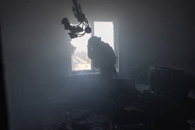 Aftermath of a Russian airstrike in Druzhkivka and Kramatorsk DRUZHKIVKA, UKRAINE - JUNE 3: Ukrainian firefighters put out a fire following a Russian airstrike in Druzhkivka, Ukraine, 3 June 2026 Diego Herrera Carcedo Anadolu Druzhkivka Ukraine. Editorial use only. Please get in touch for any other usage.  Copyright: x2026xAnadoluxDiegoxHerreraxCarcedox
