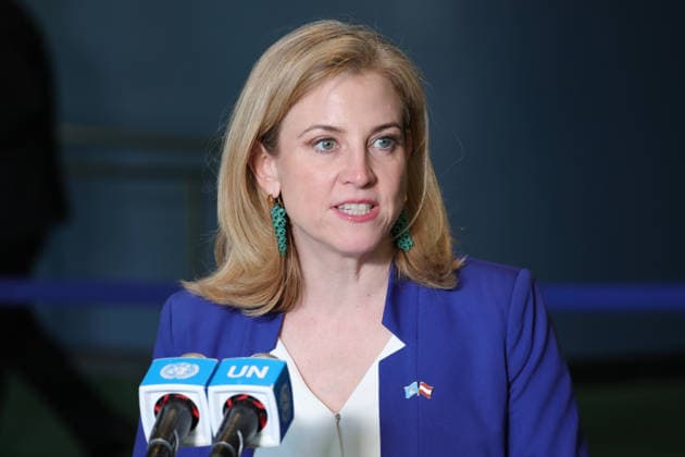 June 3, 2026, New York, New York, USA: AustriaÃ¢â‚¬â ¢s Federal Minister for European and International Affairs BEATE MEINL-REISINGER speaks to reporters at the General Assembly stakeout after Austria was elected to a non-permanent seat on the UN Security Council for the 2027Ã¢â‚¬2028 term inside the General Assembly Hall at UNHQ New York USA - ZUMAo116 20260603_znp_o116_002 Copyright: xBiancaxOterox