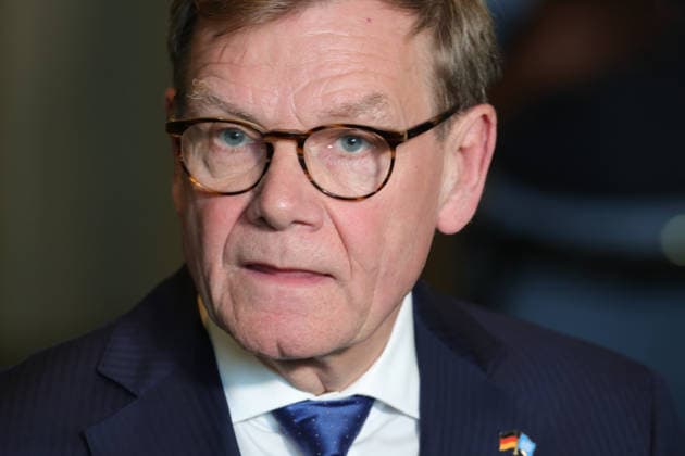 June 3, 2026, New York, New York, USA: GermanyÃ¢â‚¬â ¢s Federal Minister for Foreign Affairs JOHANN WADEPHUL speaks to reporters at the General Assembly stakeout after Germany lost its bid for a non-permanent seat on the UN Security Council for the 2027Ã¢â‚¬2028 term, with Austria and Portugal elected from the Western European and Others Group, at UNHQ. New York USA - ZUMAo116 20260603_znp_o116_006 Copyright: xBiancaxOterox