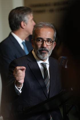 June 3, 2026, New York, New York, USA: PortugalÃ¢â‚¬â ¢s Minister of State and Foreign Affairs PAULO RANGEL speaks to reporters at the General Assembly stakeout after Portugal was elected to a non-permanent seat on the UN Security Council for the 2027Ã¢â‚¬2028 term inside the General Assembly Hall at UNHQ. New York USA - ZUMAo116 20260603_znp_o116_029 Copyright: xBiancaxOterox