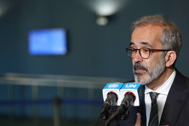 June 3, 2026, New York, New York, USA: PortugalÃ¢â‚¬â ¢s Minister of State and Foreign Affairs PAULO RANGEL speaks to reporters at the General Assembly stakeout after Portugal was elected to a non-permanent seat on the UN Security Council for the 2027Ã¢â‚¬2028 term inside the General Assembly Hall at UNHQ. New York USA - ZUMAo116 20260603_znp_o116_028 Copyright: xBiancaxOterox