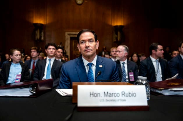 Secretary of State Marco Rubio arrives for a Senate Appropriations Subcommittee on State, Foreign Operations, and Related Programs hearing on the proposed fiscal year 2027 budget request for the State Department in the Dirksen Senate Office Building near the U.S. Capitol in Washington, DC on Wednesday, June 3, 2026.  WAP20260603511 BONNIExCASH