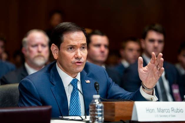 Secretary of State Marco Rubio speaks during a Senate Appropriations Subcommittee on State, Foreign Operations, and Related Programs hearing on the proposed fiscal year 2027 budget request for the State Department in the Dirksen Senate Office Building near the U.S. Capitol in Washington, DC on Wednesday, June 3, 2026.  WAP20260603519 BONNIExCASH