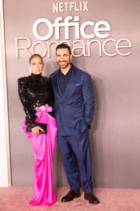 IPA85301990 - London, UK Premiere of the film Office Romance at BFI Southbank - Pictured: Jennifer Lopez and Brett Goldstein  Copyright: xCRISTINAxMASSEIx xx 85301990
