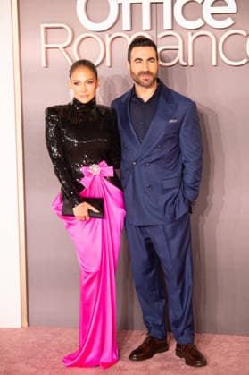IPA85301987 - London, UK Premiere of the film Office Romance at BFI Southbank - Pictured: Jennifer Lopez and Brett Goldstein  Copyright: xCRISTINAxMASSEIx xx 85301987