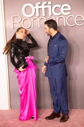 IPA85301985 - London, UK Premiere of the film Office Romance at BFI Southbank - Pictured: Jennifer Lopez and Brett Goldstein  Copyright: xCRISTINAxMASSEIx xx 85301985