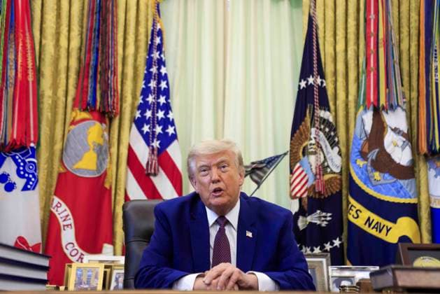 US President Donald J. Trump takes questions from the news media during an executive order signing ceremony US President Donald J. Trump responds to a question from the news media during a signing ceremony in the Oval Office of the White House in Washington, DC, USA, 03 June 2026. President Trump signed executive orders on the federal workforce and immigration. WASHINGTON DISTRICT OF COLUMBIA United States  Copyright: xPool ABACAx