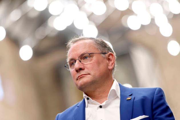 Politiker Tino Chrupalla (AfD) auf der Großveranstaltung Zukunft NRW- Zukunft AFD! des AFD-Kreisverband Düren auf Schloss Burgau. Düren, 03.06.2026 NRW Deutschland *** Politician Tino Chrupalla AfD at the major event Zukunft NRW Zukunft AFD of the AFD Kreisverband Düren at Schloss Burgau Düren, 03 06 2026 NRW Germany Copyright: xChristophxHardtx