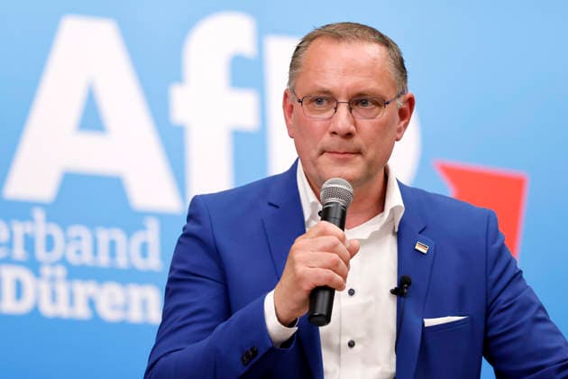 Politiker Tino Chrupalla (AfD) auf der Großveranstaltung Zukunft NRW- Zukunft AFD! des AFD-Kreisverband Düren auf Schloss Burgau. Düren, 03.06.2026 NRW Deutschland *** Politician Tino Chrupalla AfD at the major event Zukunft NRW Zukunft AFD of the AFD Kreisverband Düren at Schloss Burgau Düren, 03 06 2026 NRW Germany Copyright: xChristophxHardtx