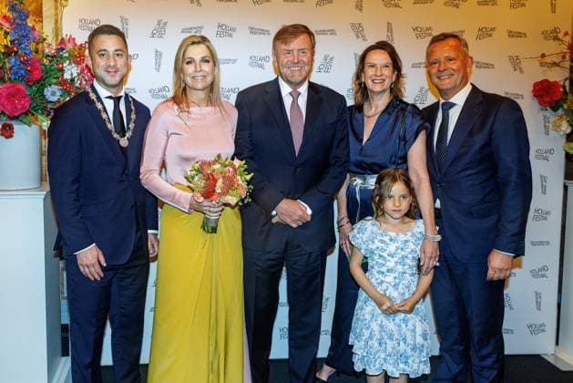 The Netherlands, 2026-06-03 20:31:08 NLD Amsterdam 20260603 - Royal Couple at the opening of the Holland Festival. In the photo: Alexander Scholtes. King Willem-Alexander, Queen Maxima, Emily Ansenk, Alma Valkenburg and Arthur van Dijk.  Copyright: xx x