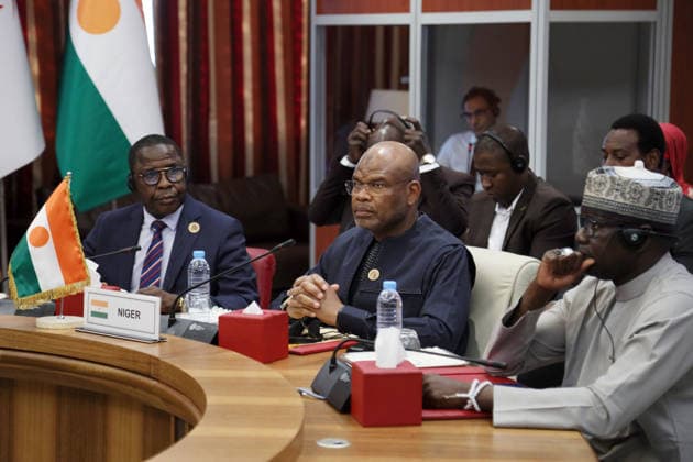 5th Ministerial Meeting of the Trans-Saharan Gas Pipeline Project TSGP Hamadou TINI, Minister of Petroleum of the Republic of Niger C , at the 5th Ministerial Meeting of the Steering Committee of the Trans-Saharan Gas Pipeline Project between Algeria, Nigeria and Niger in Algiers, Algeria on June 03, 2026, the meeting will address the conclusions of the 4th ministerial meeting of the TSGP Steering Committee, which was sanctioned by the signing of a memorandum of understanding between the three countries Photo By Billel Bensalem APP Alger Algerie Copyright: xAlgÃ riexPressexPhotosxBillelxBensalemx xAPPx IMG_3548