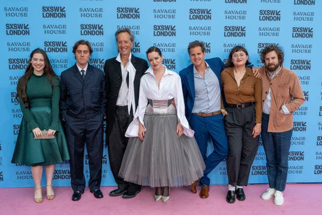 Savage House, World Premiere at SXSW London - 03 Jun 2026 (L-R) Kila Lord Cassidy, Jack Farthing, Richard E Grant, Claire Foy, Oliver Roskill and Peter Glanz attend the Savage House World Premiere at SXSW London held at the Barbican Centre. London United Kingdom Copyright: xPhilxLewisx xSOPAxImagesx CassidyFarthingGrantFoyRoskillGlanz-1040995