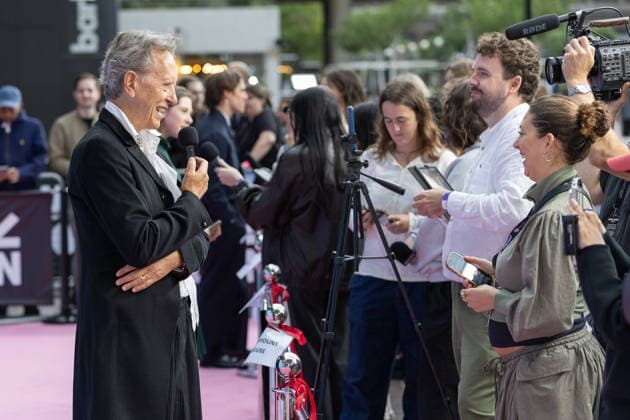 Savage House, World Premiere at SXSW London - 03 Jun 2026 Richard E. Grant being interviewed by the press at the Savage House World Premiere at SXSW London held at the Barbican Centre. London United Kingdom Copyright: xPhilxLewisx xSOPAxImagesx RichardEGrant-1921