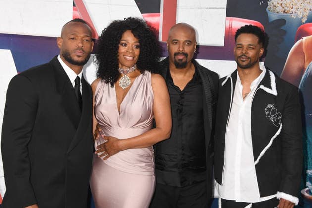 LOS ANGELES, CA - JUNE 3: Marlon Wayans, Kim Wayans, Shawn Wayans and Gregg Wayans at the World Premiere of Paramount Pictures Scary Movie at Paramount Theatre on June 3, 2026 in Los Angeles, California. Copyright: xJeffreyxMayerx