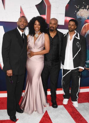 LOS ANGELES, CA - JUNE 3: Marlon Wayans, Kim Wayans, Shawn Wayans and Gregg Wayans at the World Premiere of Paramount Pictures Scary Movie at Paramount Theatre on June 3, 2026 in Los Angeles, California. Copyright: xJeffreyxMayerx