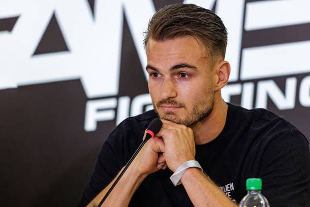 03.06.2026. Leverkusen. Can Kaplan auf der Pressekonferenz im Vorfeld zum Fame Fighting, das große Promibox-Event von BILD und Eugen Lopez am 06.06.2026 in der Leverkusener Ostermann Arena. Zum ersten Mal in Kooperation mit dem britischen Pendant Misfits Boxing und dem internationalen Medienpartner The Sun. Leverkusen Ostermann Arena Nordrhein-Westfalen Deutschland *** 03 06 2026 Leverkusen Can Kaplan at the press conference in the run-up to Fame Fighting, the big celebrity boxing event organized by BILD and Eugen Lopez on 06 06 2026 in the Ostermann Arena in Leverkusen For the first time in cooperation with the British counterpart Misfits Boxing and the international media partner The Sun Leverkusen Ostermann Arena North Rhine-Westphalia