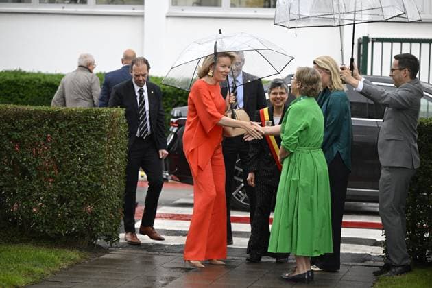 Queen Mathilde of Belgium (C) arrives for a royal visit to visit to the Department of Anatomical Pathology of Antwerp s hospital Ziekenhuis aan de Stroom (ZAS), Thursday 04 June 2026. TOM GOYVAERTS  TomxGoyvaerts 175893276