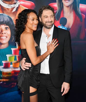 Cast member Sydney Park (L) and Luke Martorelli attend the premiere of the motion picture slapstick horror parody Scary Movie at the Paramount Pictures Studio Lot in Los Angeles on Wednesday, June 3, 2026. Storyline: Two friends find themselves caught up in mayhem involving killers, monsters and supernatural creatures once again.  LAP2026060341 JIMxRUYMEN