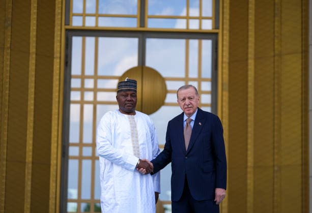Turkish President Erdogan welcomes Nigerian President Tchiani in Ankara ANKARA, TURKIYE - JUNE 04: Turkish President Recep Tayyip Erdogan (R) welcomes Nigerian President Abdourahamane Tchiani (L) with an official ceremony at the Presidential Complex in Ankara, Turkiye on June 04, 2026. Ercin Erturk Anadolu Ankara Turkey. Editorial use only. Please get in touch for any other usage.  Copyright: x2026xAnadoluxErcinxErturkx