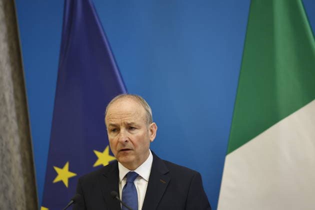 Peter Magyar - Micheal Martin meeting in Budapest BUDAPEST, HUNGARY - JUNE 04: Ireland s Prime Minister Micheal Martin and Hungary s Prime Minister Peter Magyar (not seen) hold a joint press conference at the foreign ministry in Budapest, Hungary, on June 4, 2026. Arpad Kurucz Anadolu Budapest Hungary. Editorial use only. Please get in touch for any other usage.  Copyright: x2026xAnadoluxArpadxKuruczx
