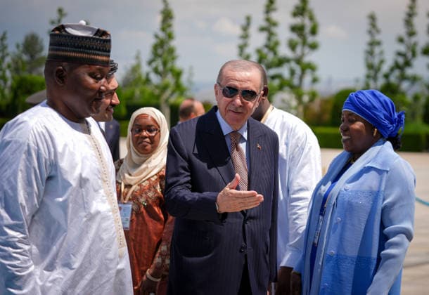 Turkish President Erdogan welcomes Nigerien President Tchiani in Ankara ANKARA, TURKIYE - JUNE 04: Turkish President Recep Tayyip Erdogan (C) welcomes Nigerien President Abdourahamane Tchiani (L) with an official ceremony at the Presidential Complex in Ankara, Turkiye on June 04, 2026. Ercin Erturk Anadolu Ankara Turkey. Editorial use only. Please get in touch for any other usage.  Copyright: x2026xAnadoluxErcinxErturkx
