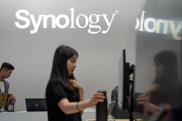 TAIWAN-COMPUTEX A woman at the Synology booth at Computex 2026 in Taipei, Taiwan, June 4, 2026. NEXPHER Vernon Yuen TAIPEI