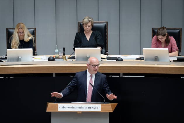 Berlin, AGH, Abgeordnetenhaus Berlin, AGH, Abgeordnetenhaus, Landesparlament, Kai Wegner, Regierender Bürgermeister Berlin Berlin GER *** Berlin, AGH, Berlin House of Representatives, AGH, House of Representatives, State Parliament, Kai Wegner, Governing Mayor of Berlin Berlin GER