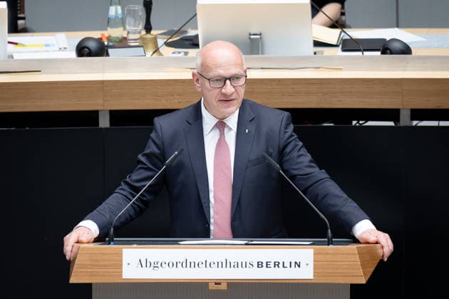 Berlin, AGH, Abgeordnetenhaus Berlin, AGH, Abgeordnetenhaus, Landesparlament, Kai Wegner, Regierender Bürgermeister Berlin Berlin GER *** Berlin, AGH, Berlin House of Representatives, AGH, House of Representatives, State Parliament, Kai Wegner, Governing Mayor of Berlin Berlin GER
