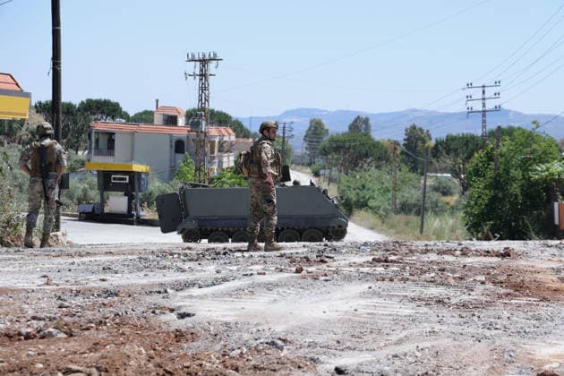 Lebanese Army announced that it has deployed to the town of Dibbin NABATIEH, LEBANON - JUNE 04: Israeli Army engineering vehicles clears the road by removing piles of dirt and rubble as the Lebanese Army announced that it had entered, where Israeli forces had recently withdrawn after carrying out attacks in the town of Dibbin, Nabatieh, Lebanon, on June 04, 2026. Ramiz Dallah Anadolu Nabatieh Lebanon. Editorial use only. Please get in touch for any other usage.  Copyright: x2026xAnadoluxRamizxDallahx