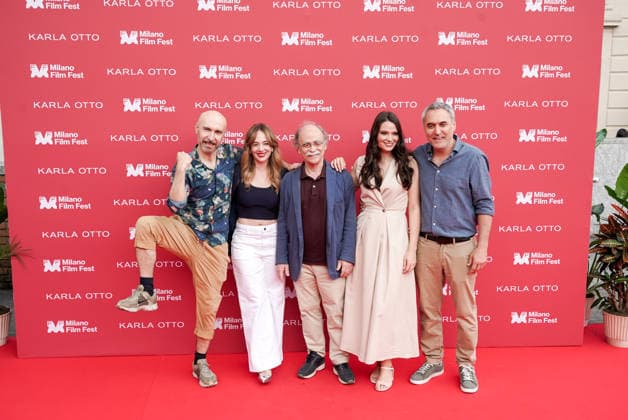 IPA85324978 - MILAN, 4 06 2026 - Piccolo teatro, the cast of Svevo Moltrasio s new film Smart working at the opening ceremony of the Milano film fest.  Copyright: xEmanuelexRobertoxDexCarlix xx 85324978