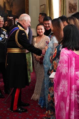 . 04 06 2026. Salisbury, United Kingdom. King Charles III meets families at The King s Gurkha Artillery Formation Parade at Larkhill Barracks in Salisbury, United Kingdom.  xPoolx xi-Imagesx IIM-26810-0020