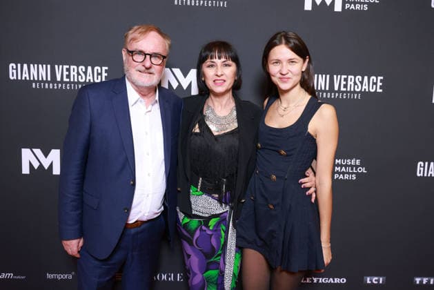 Gianni Versace Retrospective Photocall - Paris Curator Karl von der Ahe, guest and Curator Saskia Lubnow attend the Gianni Versace Retrospective Photocall held at the Maillol Meseum on June 4, 2026 in Paris, France. Photo by David BoyerBACAPRESS.COM Paris France  Copyright: xBoyerxDavid ABACAx