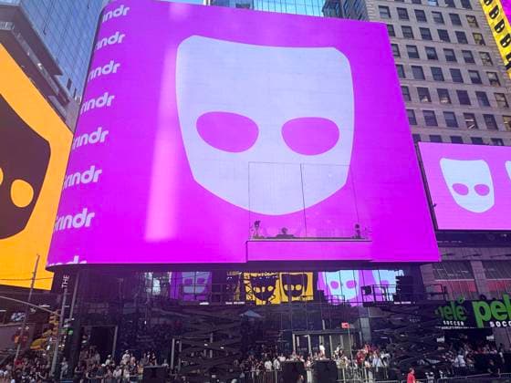 June 4, 2026, New York, New York, USA: Signage by Grindr and Madonna for her surprise pop up concert, partnered with the app Grindr, in Time Square to promote her new album Confessions ll also called Confessions on the Dance Floor - Part ll. New York USA - ZUMAk03_ 20260604_zaf_k03_049 Copyright: xNancyxKaszermanx
