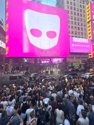 June 4, 2026, New York, New York, USA: Signage and a view of the crowd for the Madonna surprise pop up concert partnered with the app Grindr in Time Square to promote her new album Confessions ll also called Confessions on the Dance Floor - Part ll. New York USA - ZUMAk03_ 20260604_zaf_k03_051 Copyright: xNancyxKaszermanx