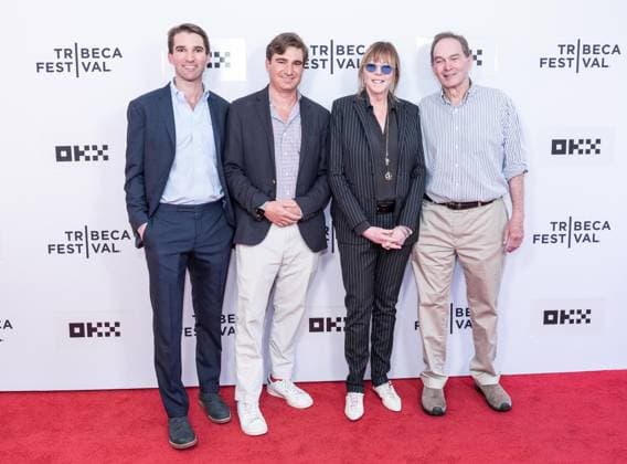 June 4, 2026, New York, New York, USA: George Kunhardt, Teddy Kunhardt, Jane Rosenthal and Peter Kunhardt attend premiere of political documentary Mario at 25th annual Tribeca Film Festival at SVA Theatre in New York, NY on June 4, 2026. New York USA - ZUMAr339 20260604_znp_r339_079 Copyright: xLevxRadinx