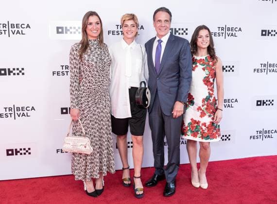June 4, 2026, New York, New York, USA: Mariah Kennedy Cuomo, Michaela Kenndy Cuomo, Andrew Cuomo and Cara Kennedy-Cuomo attend premiere of political documentary Mario at 25th annual Tribeca Film Festival at SVA Theatre in New York, NY on June 4, 2026. New York USA - ZUMAr339 20260604_znp_r339_080 Copyright: xLevxRadinx