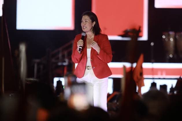 Keiko Fujimori Campaign Closing Event in Peru LIMA, PERU - JUNE 04: Thousands of supporters of presidential candidate Keiko Fujimori attended her campaign closing event held at the Arena Monumental on June 4, 2026, in Lima, Peru. The event, held three days before the presidential runoff election on June 7, brought together supporters, musical groups, and guests affiliated with the Fuerza Popular party. Klebher Vasquez Anadolu Lima Peru. Editorial use only. Please get in touch for any other usage.  Copyright: x2026xAnadoluxKlebherxVasquezx