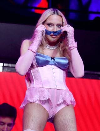 June 4, 2026, New York, New York, USA: Singer icon MADONNA performs a surprise pop up concert partnered with the app Grindr in Time Square to promote her new album Confessions ll also called Confessions on the Dance Floor - Part ll. New York USA - ZUMAk03_ 20260604_zaf_k03_091 Copyright: xNancyxKaszermanx