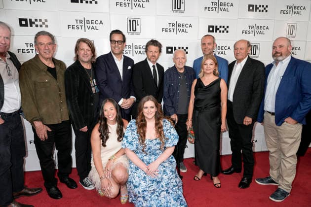 FRAMPTON World Premiere (Center) Peter Frampton, Rob Arthur and producers attends the World Premiere of FRAMPTON held during the Tribeca Film Festival at OKX Theater BMCC TPAC in New York on Thursday, June 5th, 2026., Credit:Jennifer Graylock Avalon United States, New York, New York City, OKX Theater BMCC TPAC  Copyright: xJenniferxGraylockx xAvalonx 1107825408
