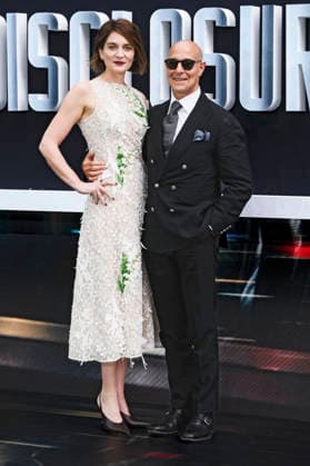 Felicity Blunt mit Ehemann Stanley Tucci bei der Premiere des Kinofilms Disclosure Day im Cineworld Leicester Square. London, 04.06.2026 *** Felicity Blunt with husband Stanley Tucci at the premiere of the movie Disclosure Day at Cineworld Leicester Square London, 04 06 2026 Foto:xJ.xEdwardsx xFuturexImagex disclosure_london_6625
