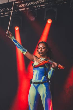 Sudan Archives live at Northside 2026 Aarhus, Denmark. 04th, June 2026. The American singer and violinist Sudan Archives performs a live concert during the Danish music festival Northside 2026 in Aarhus. Denmark, Aarhus  Copyright: xGonzalesxPhoto RolfxMeldgaardx