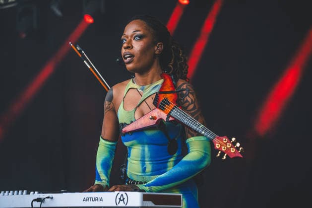 Sudan Archives live at Northside 2026 Aarhus, Denmark. 04th, June 2026. The American singer and violinist Sudan Archives performs a live concert during the Danish music festival Northside 2026 in Aarhus. Denmark, Aarhus  Copyright: xGonzalesxPhoto RolfxMeldgaardx